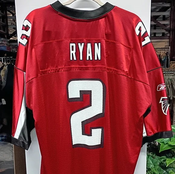 Matt Ryan Atlanta Falcons Red Football Jersey with Number 2 - Picture 1 of 4